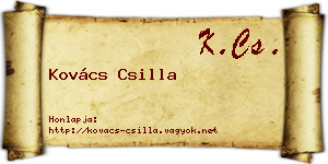 Kovács Csilla névjegykártya