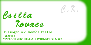 csilla kovacs business card